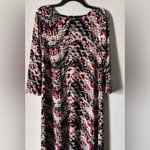 Chic Long Sleeve Multicolor Dress